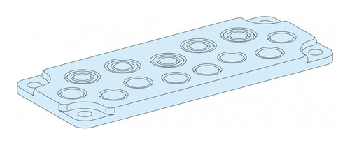 САЛЬНИК. ПАНЕЛЬ ПОД FL21 С 20 ОТВЕРСТИЯМИ ДИАМЕТРОМ 16 ММ