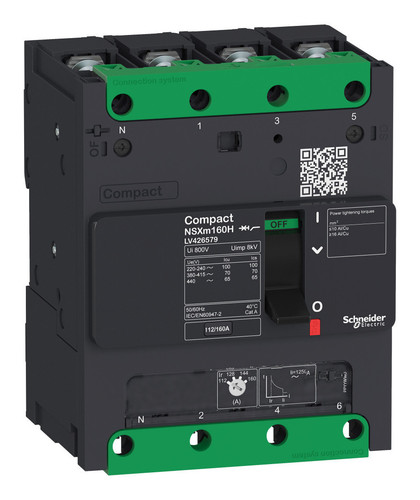 Силовой автомат Schneider Electric Compact NSXm, 16кА, 4P, 125А