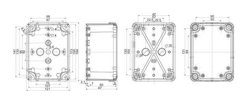 ПЛАСТ.КОРОБКА 164X121X87 PK-UL IP66