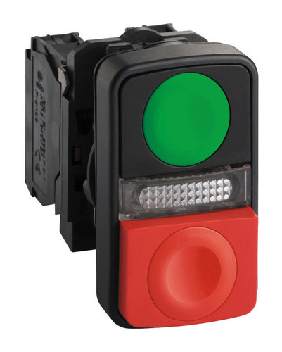 Кнопка двойная Schneider Electric Harmony 22 мм, 120В, IP66, Красный + зеленый