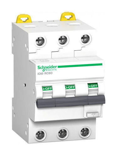 Дифавтомат Schneider Electric Acti9 3P 25А ( C ) 6 кА, 30 мА ( A ), A9D67325