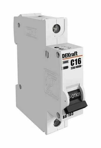 Автоматический выключатель DEKraft ВА-103 1P 1А (C) 6кА, 12049DEK